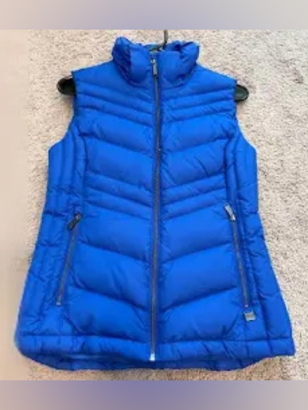Michael Kors Royal Blue Quilted Puffer Vest, Small